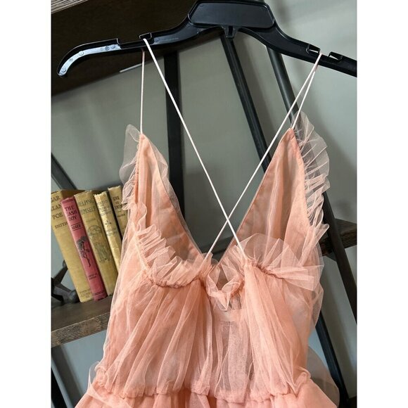 FORTE FORTE Tulle Flounce Top Rose Pink Womens Size 1 US 4 - Picture 8 of 13